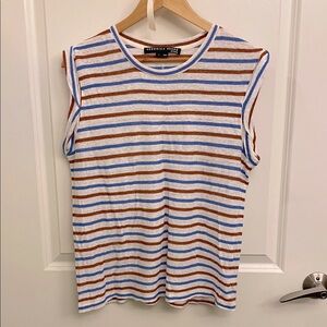 Veronica Beard Striped Muscle Top - Size S